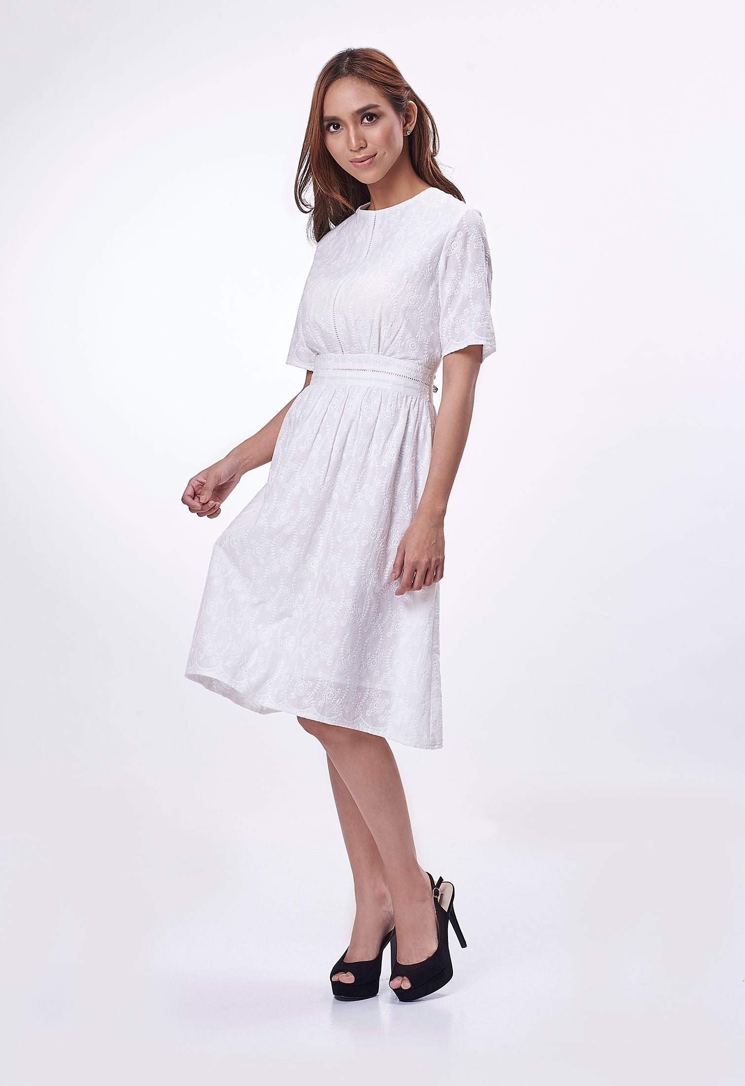 Eyelet Lace Embroidery Dress