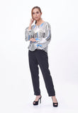 Chiffon Mixed Checkered Blouse