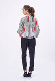 Chiffon Mixed Checkered Blouse