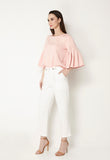 Pleated Bell Sleeve Top