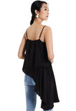 Ruffled Asymmetrical Hem Blouse