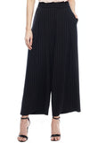 Single Pleat Wide Leg Striped Pants