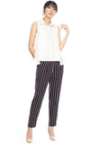 Side Accordion Pleated Sleeveless Blouse